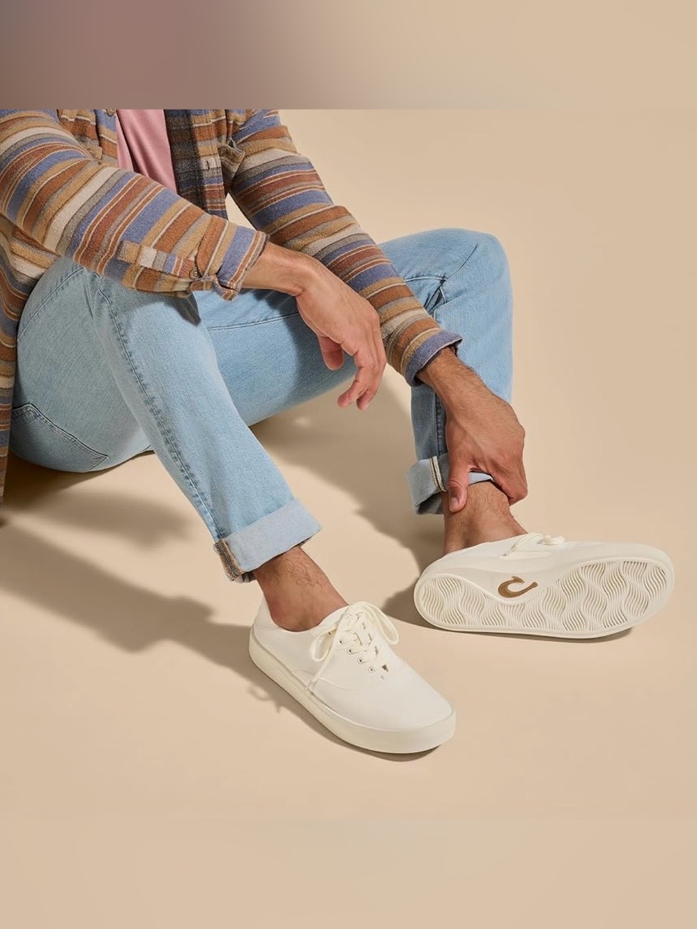 OluKai Tradewinds Everyday Lace-Up Sneakers Off-White NWT Men’s Multiple Sizes - Picture 14 of 14